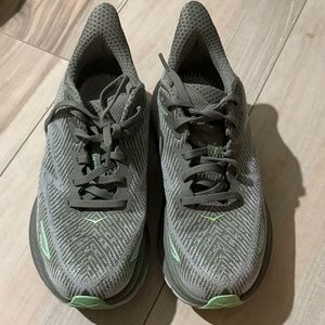 Hoka Army Green Clifton 9 shoes